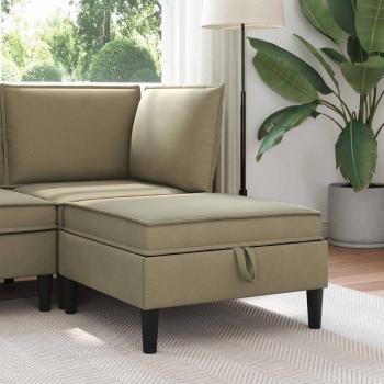 ARDEBO.de - Sofa-Hocker mit Stauraum Khaki Samt
