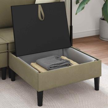 Sofa-Hocker mit Stauraum Khaki Samt