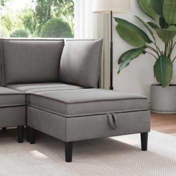 ARDEBO.de - Sofa-Hocker mit Stauraum Dunkelgrau Samt