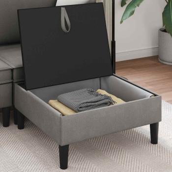 Sofa-Hocker mit Stauraum Dunkelgrau Samt