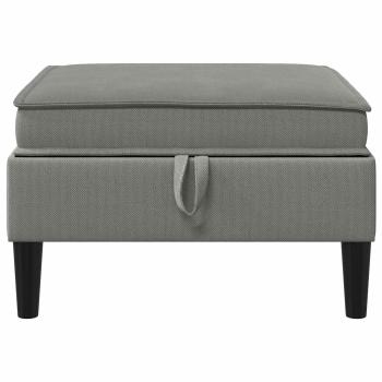 Sofa-Hocker mit Stauraum Dunkelgrau Samt