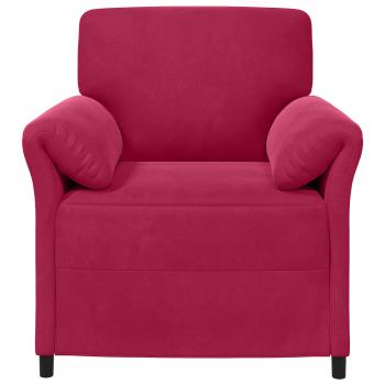 1-Sitzer Sofa Weinrot 88 x 83 x 95 cm Samt