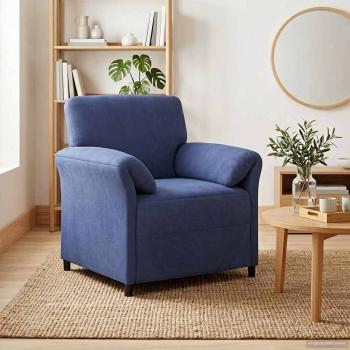 ARDEBO.de - 1-Sitzer Sofa Polizeiblau 88 x 83 x 95 cm Samt