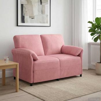 ARDEBO.de - 2-Sitzer Sofa Rosa 138 x 83 x 95 cm Samt