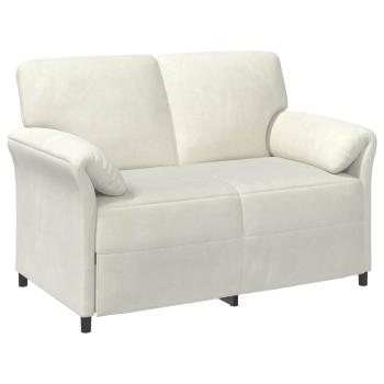 2-Sitzer Sofa Creme 138 x 83 x 95 cm Samt