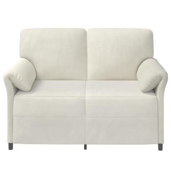 2-Sitzer Sofa Creme 138 x 83 x 95 cm Samt