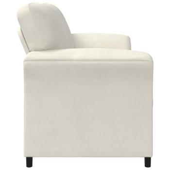 2-Sitzer Sofa Creme 138 x 83 x 95 cm Samt