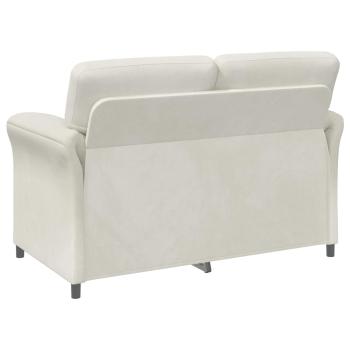 2-Sitzer Sofa Creme 138 x 83 x 95 cm Samt