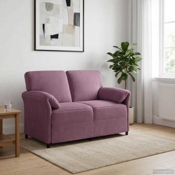 ARDEBO.de - 2-Sitzer Sofa Lila 138 x 83 x 95 cm Samt