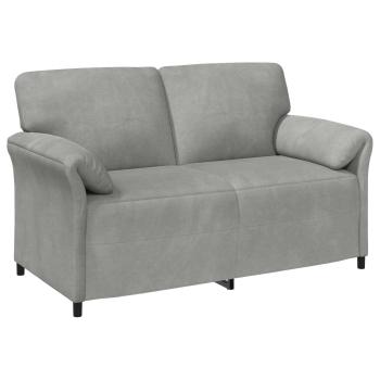 2-Sitzer Sofa Hellgrau 158 x 83 x 95 cm Samt