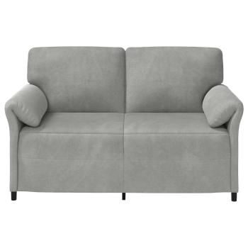 2-Sitzer Sofa Hellgrau 158 x 83 x 95 cm Samt