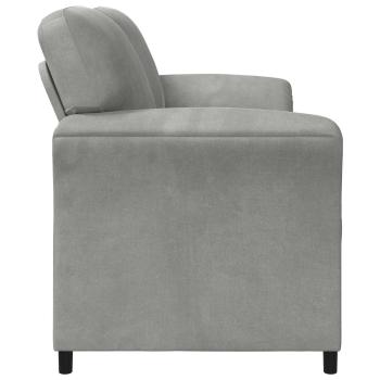 2-Sitzer Sofa Hellgrau 158 x 83 x 95 cm Samt