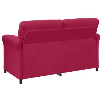 2-Sitzer Sofa Weinrot 158 x 83 x 95 cm Samt