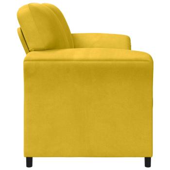 2-Sitzer Sofa Gelb 158 x 83 x 95 cm Samt