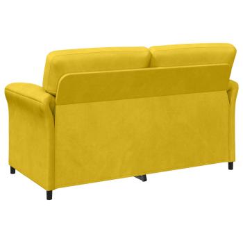 2-Sitzer Sofa Gelb 158 x 83 x 95 cm Samt