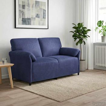ARDEBO.de - 2-Sitzer Sofa Polizeiblau 158 x 83 x 95 cm Samt