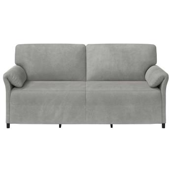3-Sitzer-Sofa Hellgrau 198 x 83 x 95 cm Samt