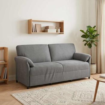 ARDEBO.de - 3-Sitzer-Sofa Dunkelgrau 198 x 83 x 95 cm Samt