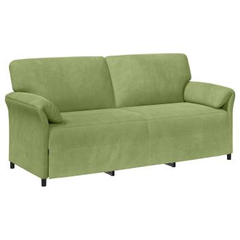 3-Sitzer-Sofa Hellgrün 198 x 83 x 95 cm Samt
