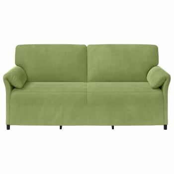 3-Sitzer-Sofa Hellgrün 198 x 83 x 95 cm Samt