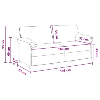 3-Sitzer-Sofa Lila 198 x 83 x 95 cm Samt