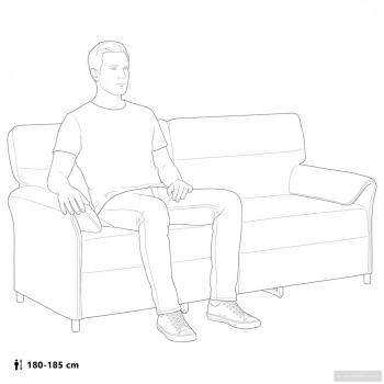 3-Sitzer-Sofa Lila 198 x 83 x 95 cm Samt