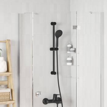 ARDEBO.de - Duschkopfhalter Schwarz 70 cm Edelstahl