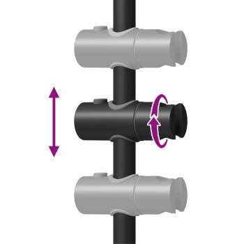 Duschkopfhalter Schwarz 70 cm Edelstahl
