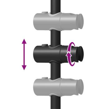 Duschkopfhalter Schwarz 100 cm Edelstahl