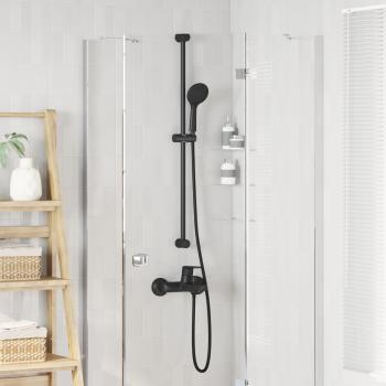 ARDEBO.de - Duschkopfset Schwarz 150 cm Edelstahl