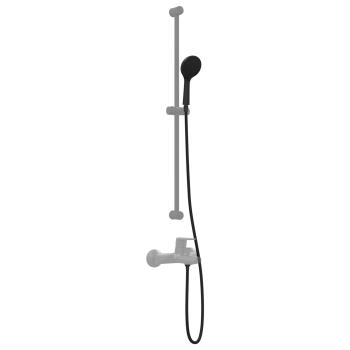 Duschkopfset Schwarz 150 cm Edelstahl