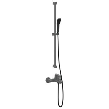 Duschkopfset Schwarz 150 cm Edelstahl