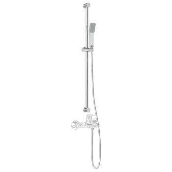 Duschsystem-Set Chrom 100 cm Edelstahl