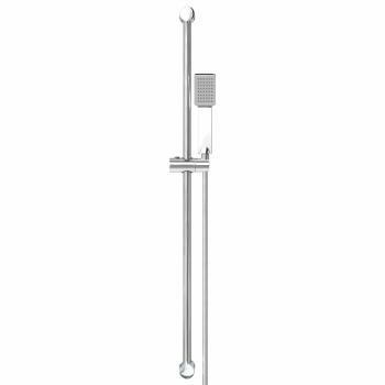 Duschsystem-Set Chrom 100 cm Edelstahl