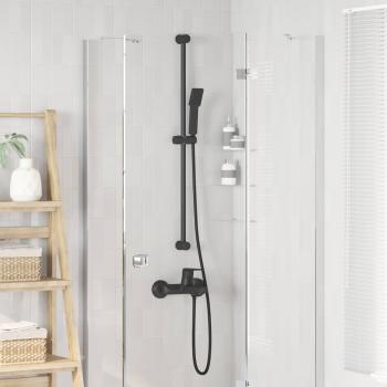 ARDEBO.de - Duschsystem-Set Schwarz 100 cm Edelstahl
