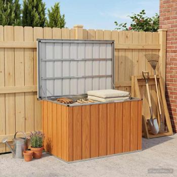 ARDEBO.de - Außenlagerbox Holz 109 x 67 x 65 cm Verzinkter Stahl