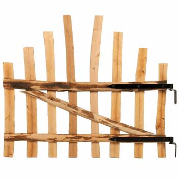 Bogenzauntor 100 x 90 cm Imprägniertes Haselholz Braun