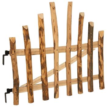 Bogenzauntor 100 x 90 cm Imprägniertes Haselholz Braun