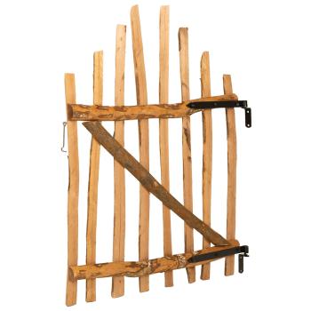 Bogenzauntor 100 x 120 cm Imprägniertes Haselholz Braun