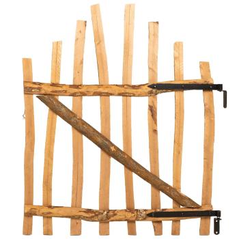 Bogenzauntor 100 x 120 cm Imprägniertes Haselholz Braun