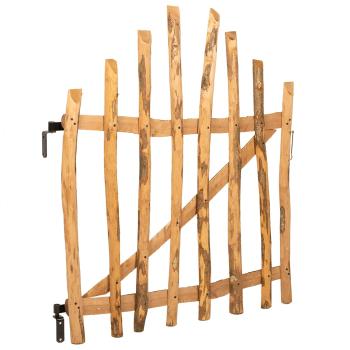 Bogenzauntor 100 x 120 cm Imprägniertes Haselholz Braun