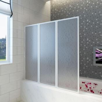 ARDEBO.de - Duschwand 141 x 132 cm 3 Paneele Faltbar
