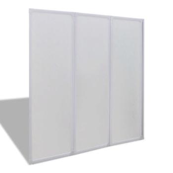 Duschwand 141 x 132 cm 3 Paneele Faltbar