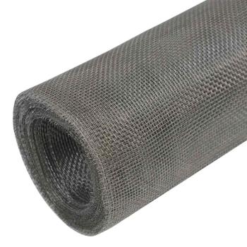 Drahtzäune 100 x 1000 cm Edelstahl 304 Silber