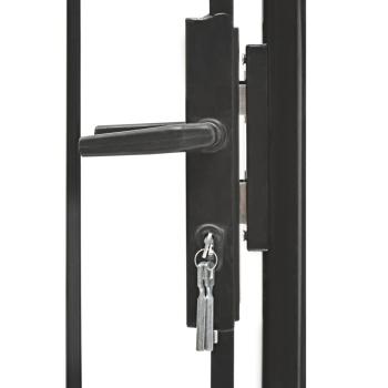 Gartentor Woerden Stahl 1x1 m Schwarz