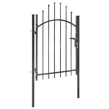 Gartentor Woerden Stahl 1x1,25 m Schwarz