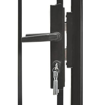 Gartentor Woerden Stahl 1x1,25 m Schwarz