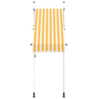 Markise Einziehbar Handbetrieben 100 cm Orange/Weiß Gestreift