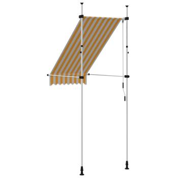 Markise Einziehbar Handbetrieben 100 cm Orange/Weiß Gestreift