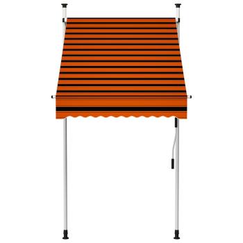 Einziehbare Markise Handbetrieben 100 cm Orange und Braun